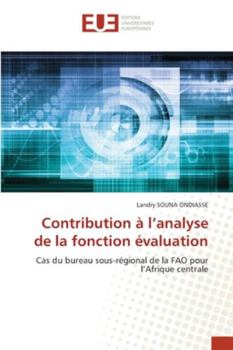 Paperback Contribution à l'analyse de la fonction évaluation [French] Book