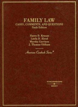 Hardcover Family Law: Cases, Comments, and Questions Book