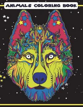 Paperback Animals Coloring Book: For Kids Ages 4-8, 8-12. Teens, Adults Book