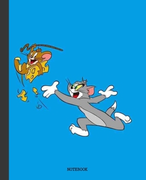 Paperback Notebook: Cartoon Tom and Jerry Soft Glossy Cover Graph Paper Pages Book 7.5 x 9.25 Inches 110 Pages Book