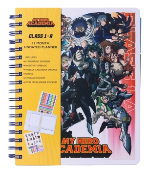 Spiral-bound My Hero Academia: Class 1-A 12-Month Undated Planner Book