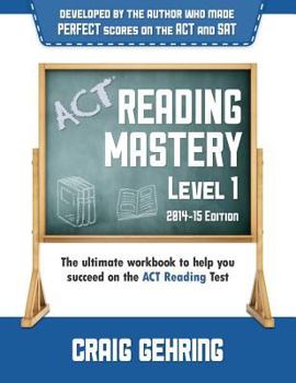 Paperback ACT Reading Mastery Level 1 (2014-15 Edition) Book
