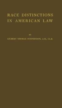 Hardcover Race Distinctions in American Law Book