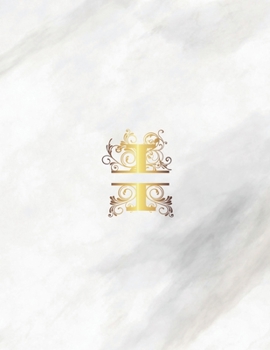 I: Monogram Initial Weekly Academic Planner Marble 8.5 x 11