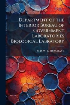 Paperback Department of the Interior Bureau of Government Laboratories Biological Labratory Book