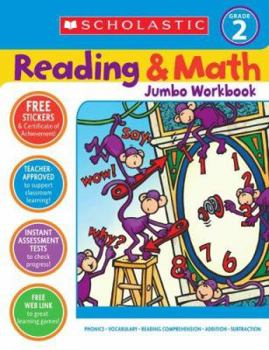 Paperback Reading & Math Jumbo Workbook: Grade 2 Book