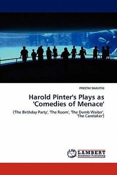 Paperback Harold Pinter's Plays as 'Comedies of Menace' Book