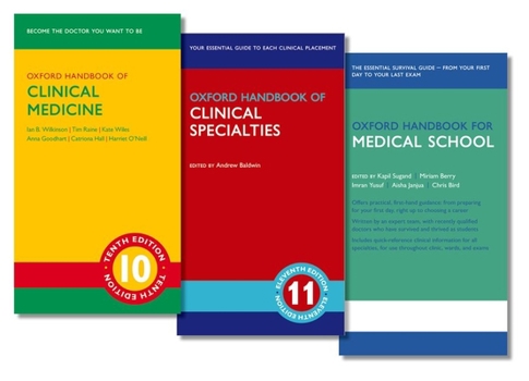 Product Bundle Oxford Handbook of Clinical Medicine, Oxford Handbook of Clinical Specialties, and Oxford Handbook for Medical School Pack Book