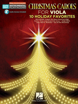 Paperback Christmas Carols - 10 Holiday Favorites: Viola Easy Instrumental Play-Along Book with Online Audio Tracks Book