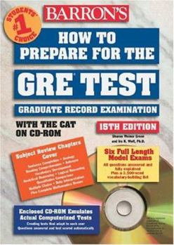 Paperback Barron's How to Prepare for the GRE: Graduate Record Examination [With CDROM] Book