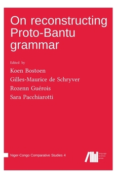Hardcover On reconstructing Proto-Bantu grammar Book