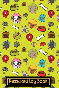 Paperback Password Logbook: Password Log Book And Internet Password Alphabetical Pocket Size Small Organizer Black Dog Frame 6" x 9" For Kids Boys Book