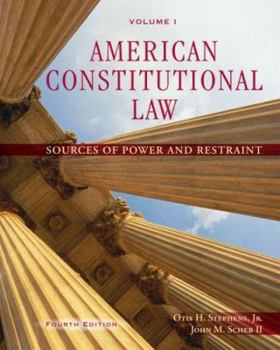 Paperback American Constitutional Law, Volume I: Sources of Power and Restraint Book