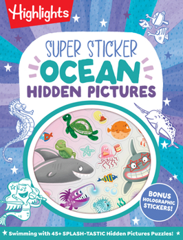 Paperback Super Sticker Ocean Hidden Pictures Book