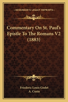 Paperback Commentary On St. Paul's Epistle To The Romans V2 (1883) Book