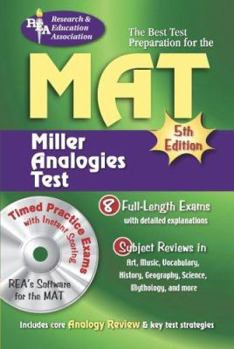 Paperback MAT: Miller Analogies Test [With CDROM] Book