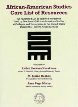 Paperback African-American Studies Core List of Resources Book