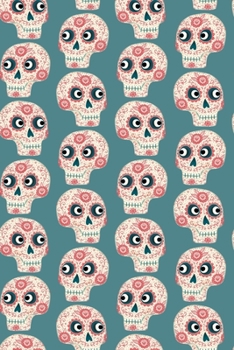 Notes: A Blank Squared Paper Journal with Sugar Skull Cover Art