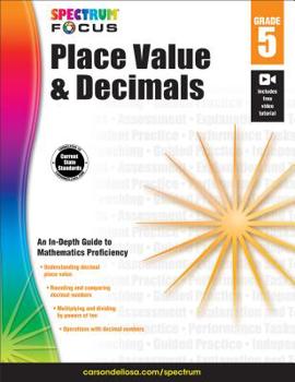 Paperback Spectrum Place Value and Decimals, Grade 5 Book