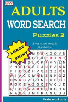 Paperback ADULTS WORD SEARCH Puzzles 3 Book