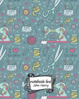 Paperback Journal Notebook Diary: Vintage Sewing Machine: Notebook Journal Diary, 120 Lined Pages, 8 X 10 Book