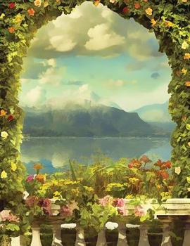 Paperback Rose Arch Over the Bay Sketchbook: Sketch Pad Notebook Book