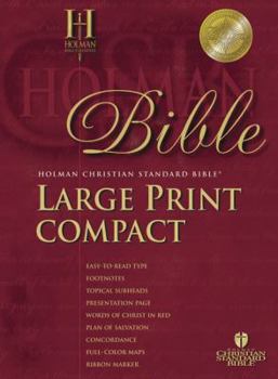 Bonded Leather Large Print Compact Bible-HCSB-Classic [Large Print] Book