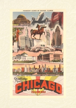 Vintage Lined Notebook Greetings from Chicago