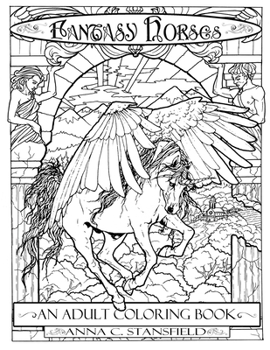 Paperback Fantasy Horses Coloring Book
