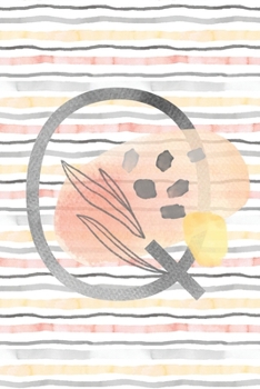 Paperback Food and Exercise Journal with Monogram Letter Q: Daily Fitness Tracker for Women Book