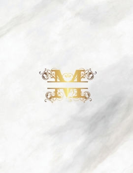 Paperback M: Monogram Initial Weekly Academic Planner Marble 8.5 x 11 Book