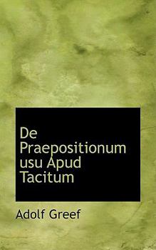 Paperback de Praepositionum Usu Apud Tacitum Book