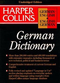 Hardcover HarperCollins German English English German Unabridged Dictionary 3e Book