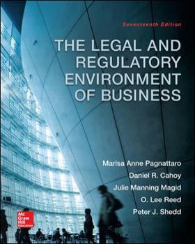 Hardcover The Legal and Regulatory Environment of Business Book