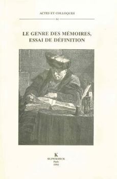 Paperback Le Genre Des Memoires: Essai de Definition [French] Book