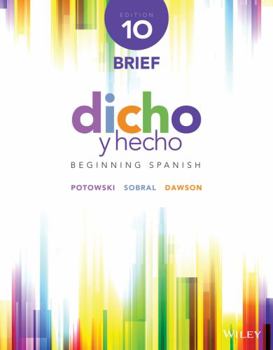 Paperback Dicho Y Hecho: Beginning Spanish [Spanish] Book