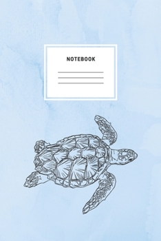 Paperback Notebook: Turtle Notebook And Planner Composition Book Journal Soft Cover Lined Diary For School Book