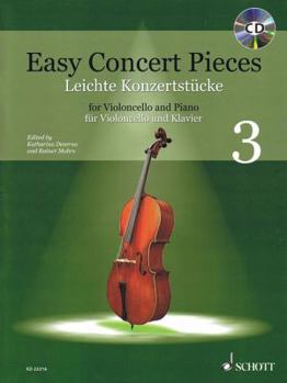 Paperback Easy Concert Pieces - Volume 3: Cello and Piano Book