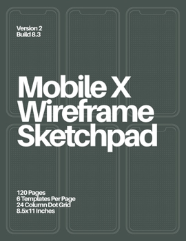 Paperback Mobile X Wireframe Sketchpad: Midnight Green Book