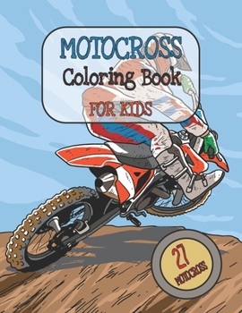 Paperback Motocross coloring book for kids: Simple activity book