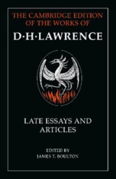 Paperback D. H. Lawrence: Late Essays and Articles Book