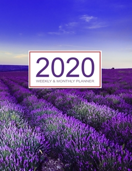 Paperback 2020 Planner Weekly & Monthly 8.5x11 Inch: Lavender & Blue Sky One Year Weekly and Monthly Planner + Calendar Views Book