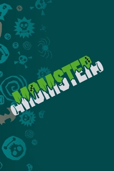 Momster: Notebook Journal Composition Blank Lined Diary Notepad 120 Pages Paperback Blue Stickers Monster C