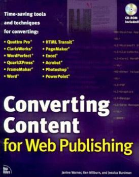Paperback Converting Content for the Web Publishing Book