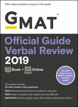 Paperback GMAT Official Guide Verbal Review 2019 Book + Online Book