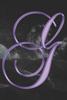 G Journal: A Monogram G Initial Capital Letter Notebook For Writing And Notes: Great Personalized Gift For All First, Middle, Or Last Names (Purple Gold Moon Galaxy Print)