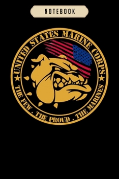 Notebook: Bulldog us marine corps  Notebook|6x9(100 pages)Blank Lined Paperback Journal For Student, kids, women, girls, boys, men, birthday gifts|Veteran day gifts notebook