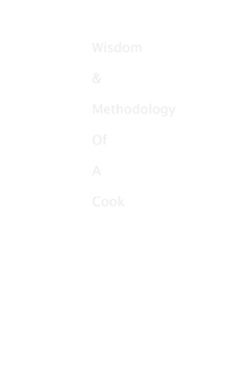 Paperback Wisdom & Methodology Of A Cook Book