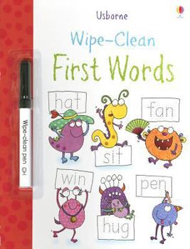 Wipe-Clean First Words [With Dry-Erase Marker] - Book  of the Usborne Wipe-Clean Books