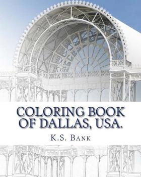 Paperback Coloring Book of Dallas, USA. Book
